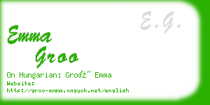 emma groo business card